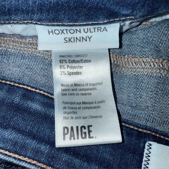 Paige Jeans Womens 30 Hoxton Ankle Medium Wash Hi-Rise Skinny - Picture 8 of 9